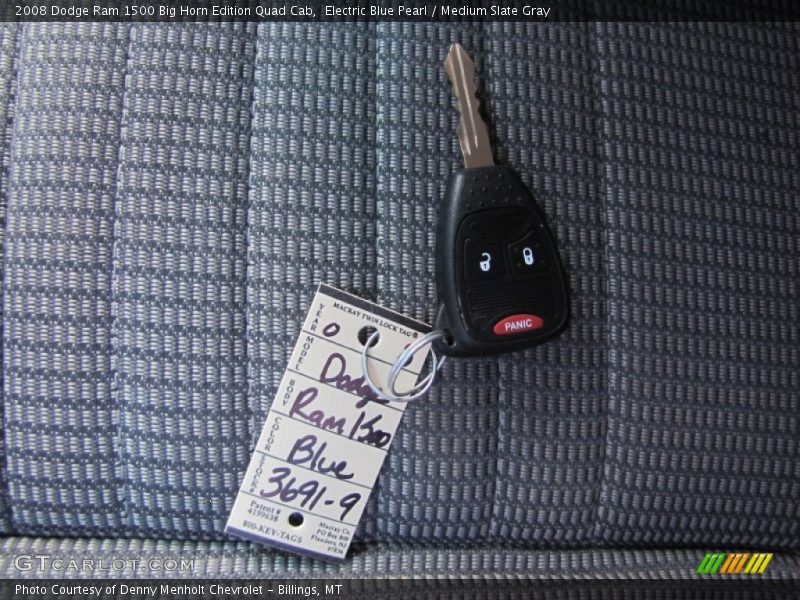 Electric Blue Pearl / Medium Slate Gray 2008 Dodge Ram 1500 Big Horn Edition Quad Cab