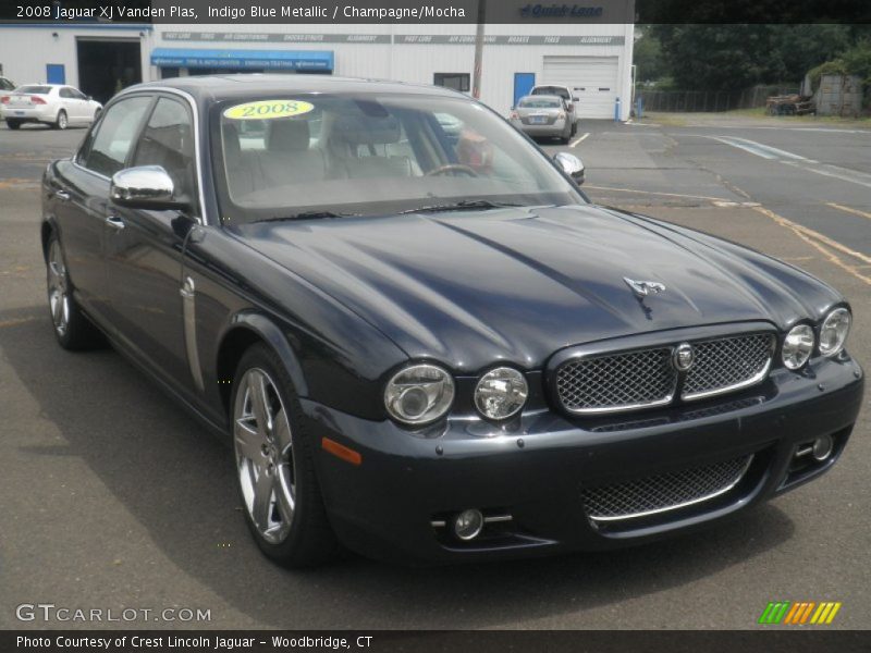 Indigo Blue Metallic / Champagne/Mocha 2008 Jaguar XJ Vanden Plas