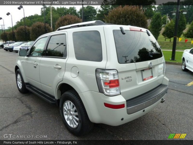Light Sage Metallic / Black 2009 Mercury Mariner V6 Premier 4WD