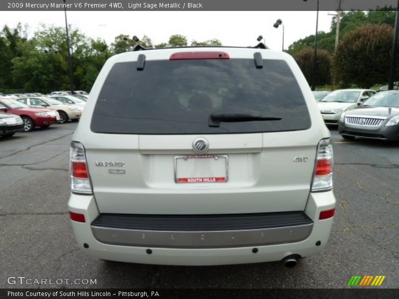 Light Sage Metallic / Black 2009 Mercury Mariner V6 Premier 4WD