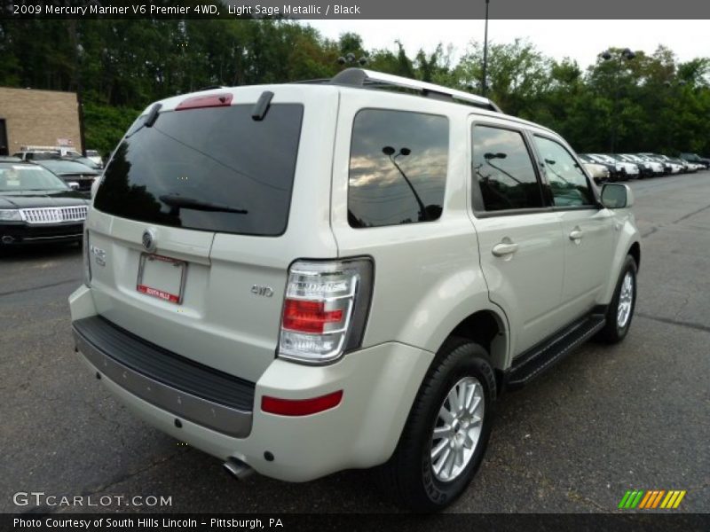 Light Sage Metallic / Black 2009 Mercury Mariner V6 Premier 4WD