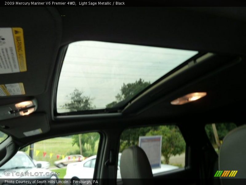 Light Sage Metallic / Black 2009 Mercury Mariner V6 Premier 4WD