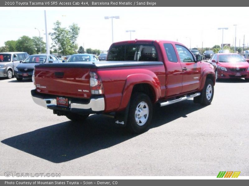Barcelona Red Metallic / Sand Beige 2010 Toyota Tacoma V6 SR5 Access Cab 4x4