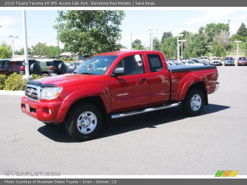 Barcelona Red Metallic / Sand Beige 2010 Toyota Tacoma V6 SR5 Access Cab 4x4