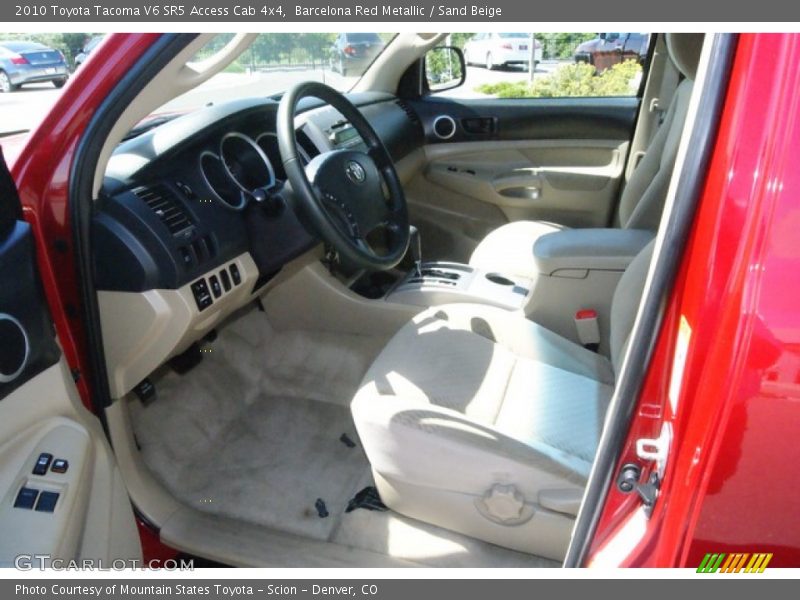Barcelona Red Metallic / Sand Beige 2010 Toyota Tacoma V6 SR5 Access Cab 4x4