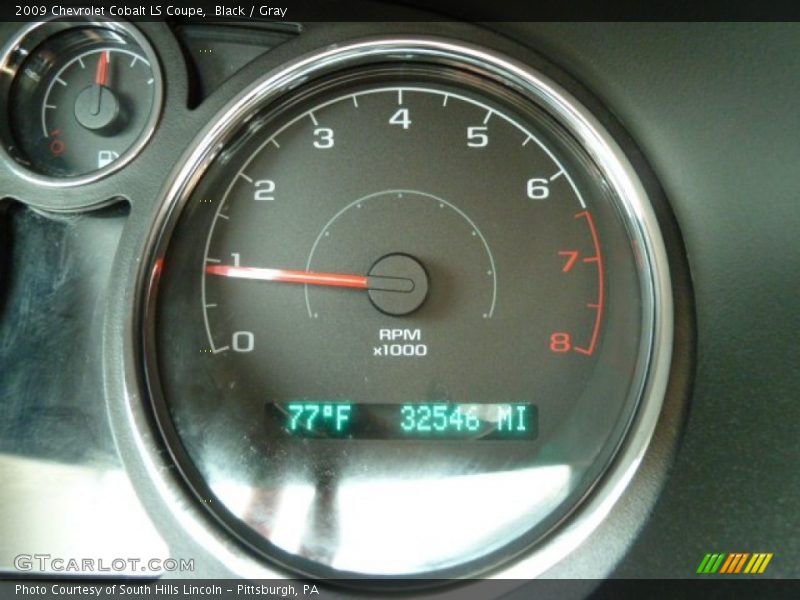 Black / Gray 2009 Chevrolet Cobalt LS Coupe
