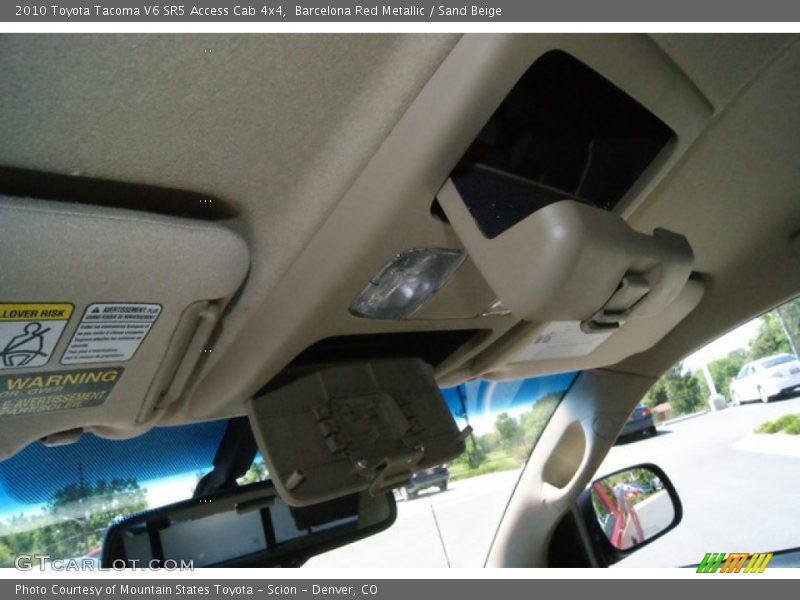 Barcelona Red Metallic / Sand Beige 2010 Toyota Tacoma V6 SR5 Access Cab 4x4