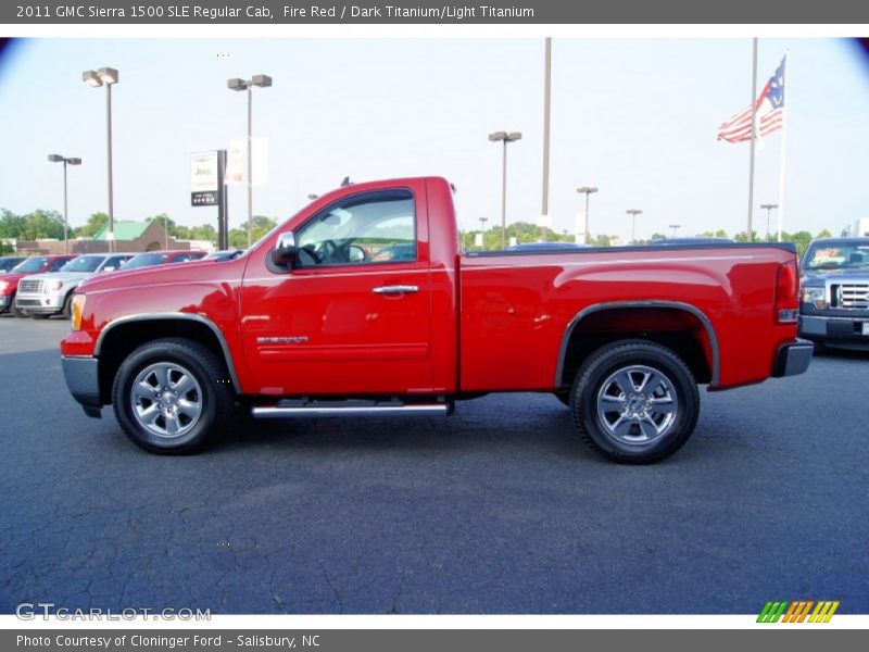 Fire Red / Dark Titanium/Light Titanium 2011 GMC Sierra 1500 SLE Regular Cab