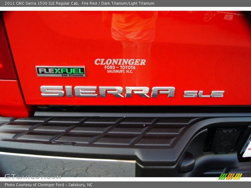 Fire Red / Dark Titanium/Light Titanium 2011 GMC Sierra 1500 SLE Regular Cab