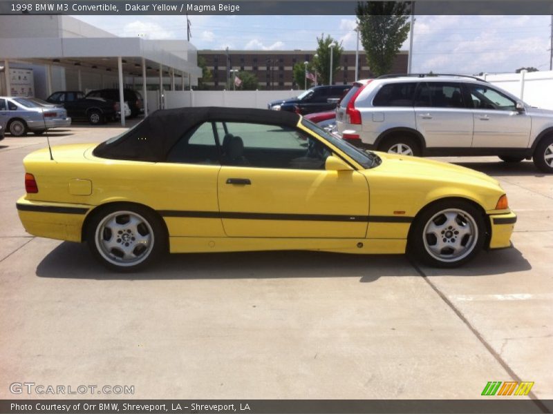 Dakar Yellow / Magma Beige 1998 BMW M3 Convertible