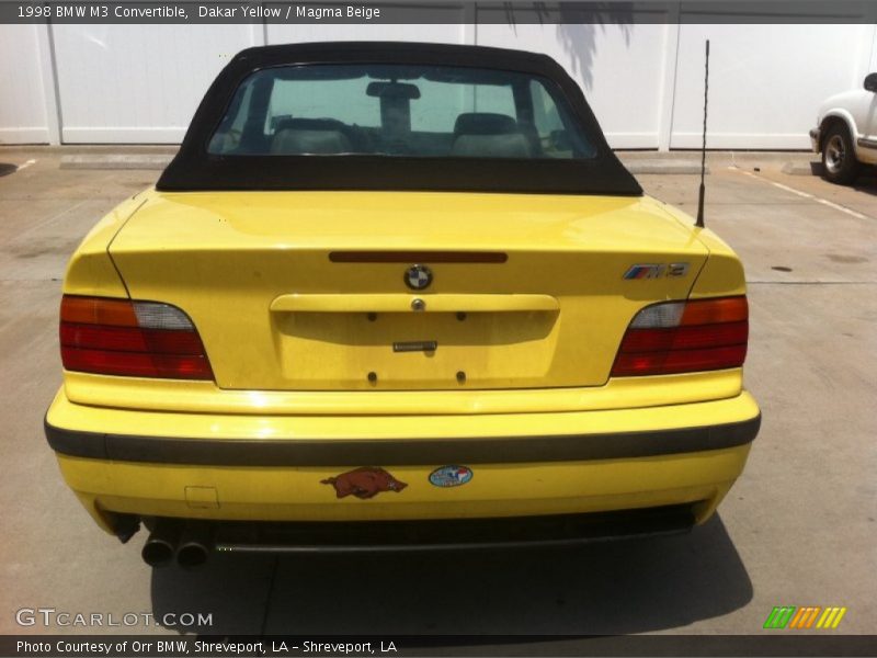 Dakar Yellow / Magma Beige 1998 BMW M3 Convertible