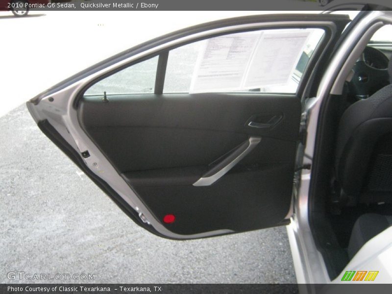 Quicksilver Metallic / Ebony 2010 Pontiac G6 Sedan
