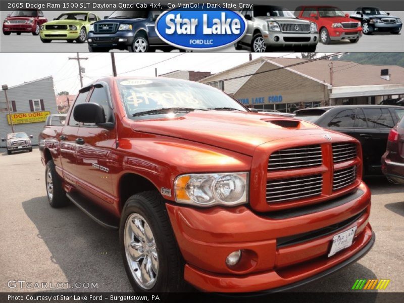 Go ManGo! / Dark Slate Gray 2005 Dodge Ram 1500 SLT Daytona Quad Cab 4x4
