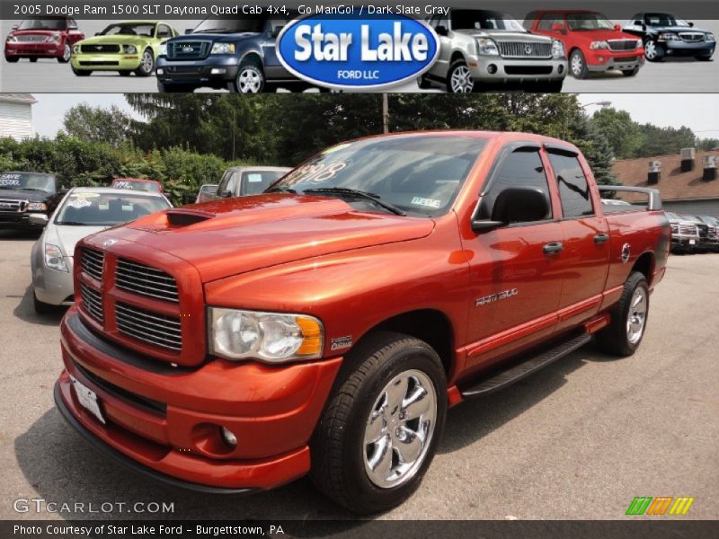 Go ManGo! / Dark Slate Gray 2005 Dodge Ram 1500 SLT Daytona Quad Cab 4x4