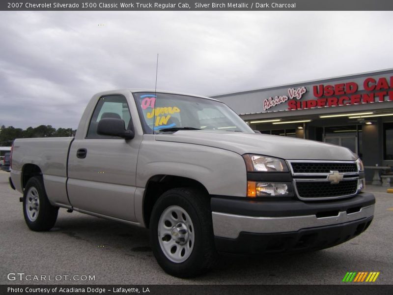 Silver Birch Metallic / Dark Charcoal 2007 Chevrolet Silverado 1500 Classic Work Truck Regular Cab