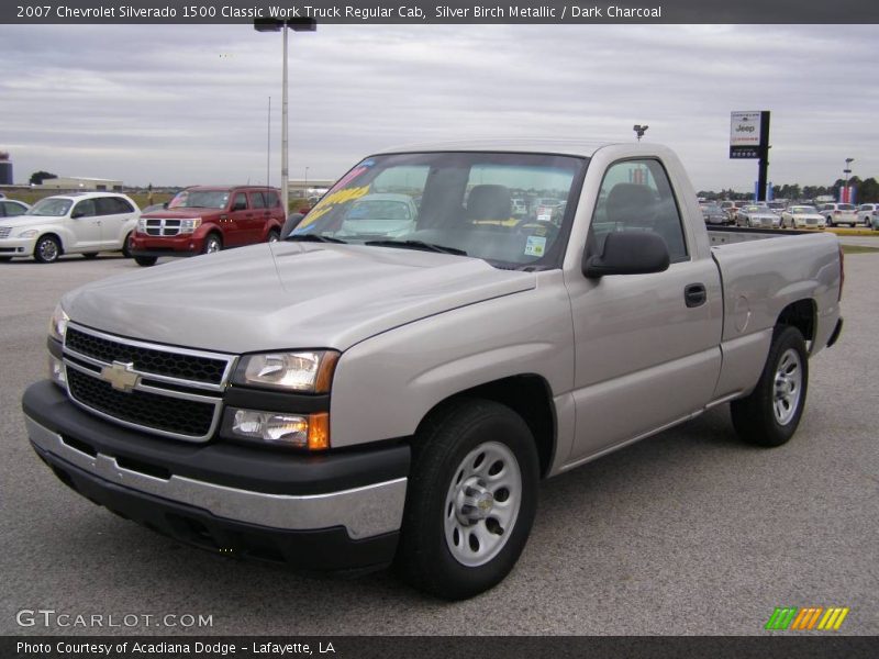 Silver Birch Metallic / Dark Charcoal 2007 Chevrolet Silverado 1500 Classic Work Truck Regular Cab