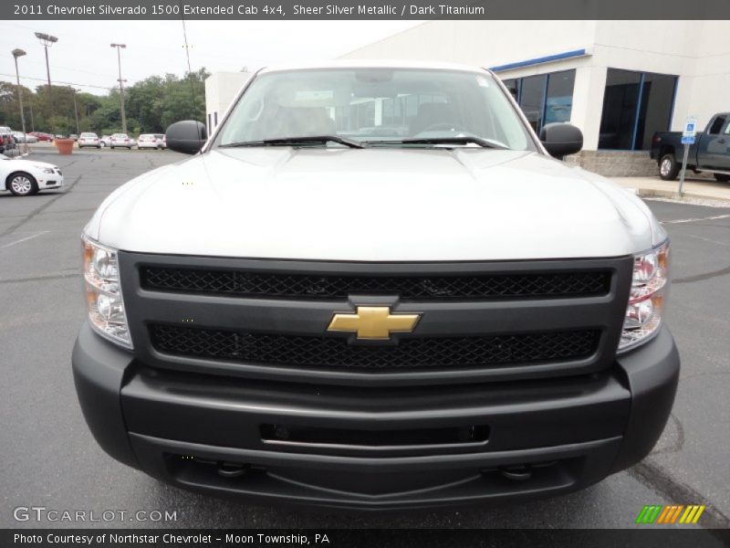 Sheer Silver Metallic / Dark Titanium 2011 Chevrolet Silverado 1500 Extended Cab 4x4