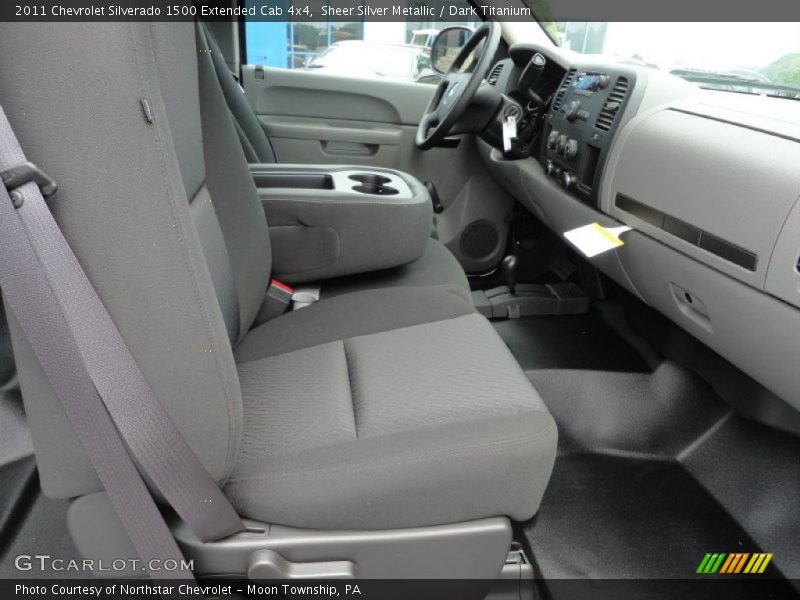 Sheer Silver Metallic / Dark Titanium 2011 Chevrolet Silverado 1500 Extended Cab 4x4