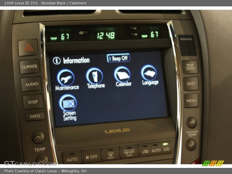 Obsidian Black / Cashmere 2008 Lexus ES 350