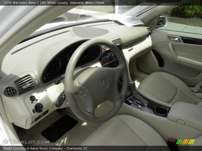 Alabaster White / Stone 2006 Mercedes-Benz C 280 4Matic Luxury