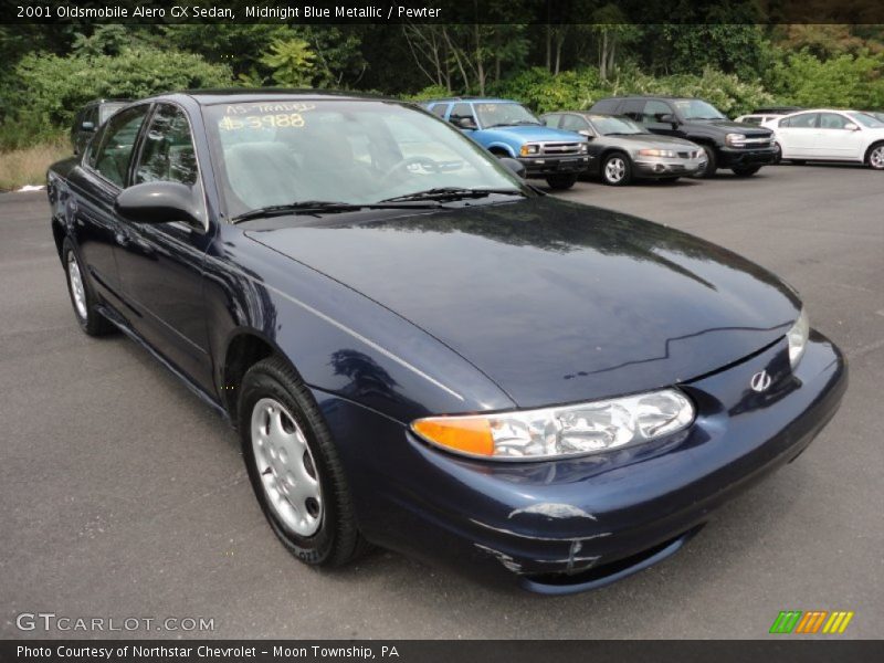 Midnight Blue Metallic / Pewter 2001 Oldsmobile Alero GX Sedan