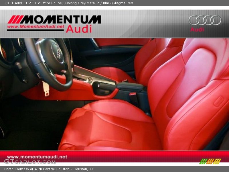 Oolong Grey Metallic / Black/Magma Red 2011 Audi TT 2.0T quattro Coupe