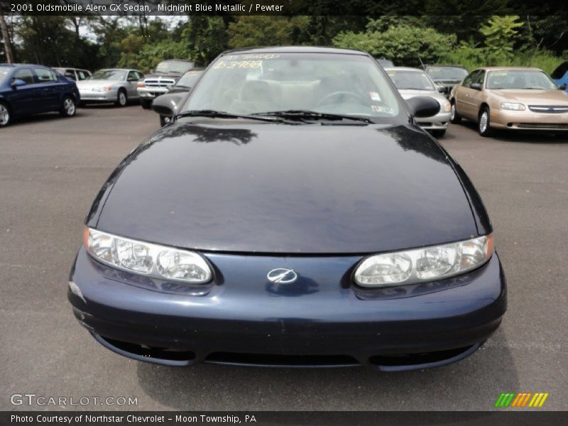 Midnight Blue Metallic / Pewter 2001 Oldsmobile Alero GX Sedan
