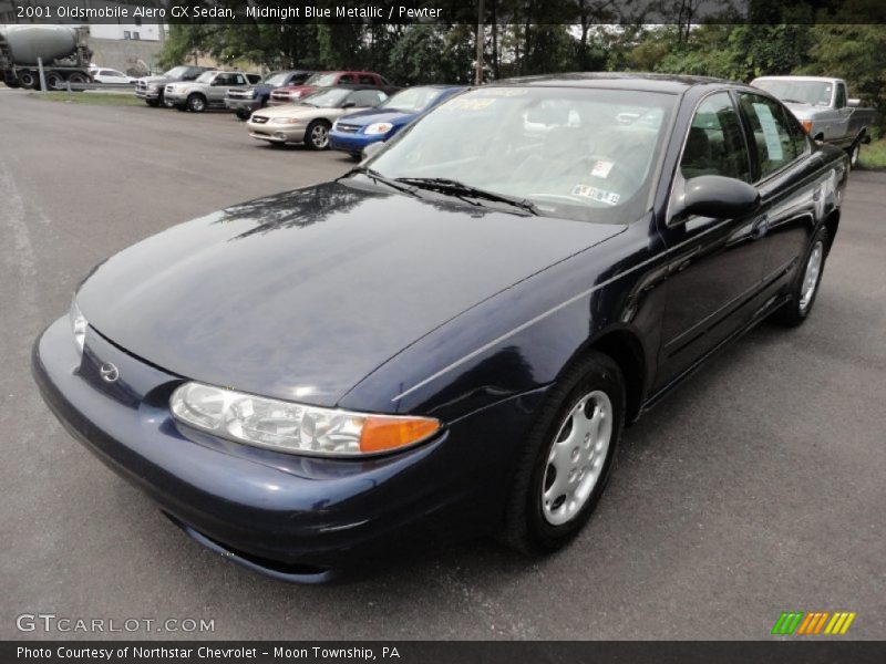 Midnight Blue Metallic / Pewter 2001 Oldsmobile Alero GX Sedan