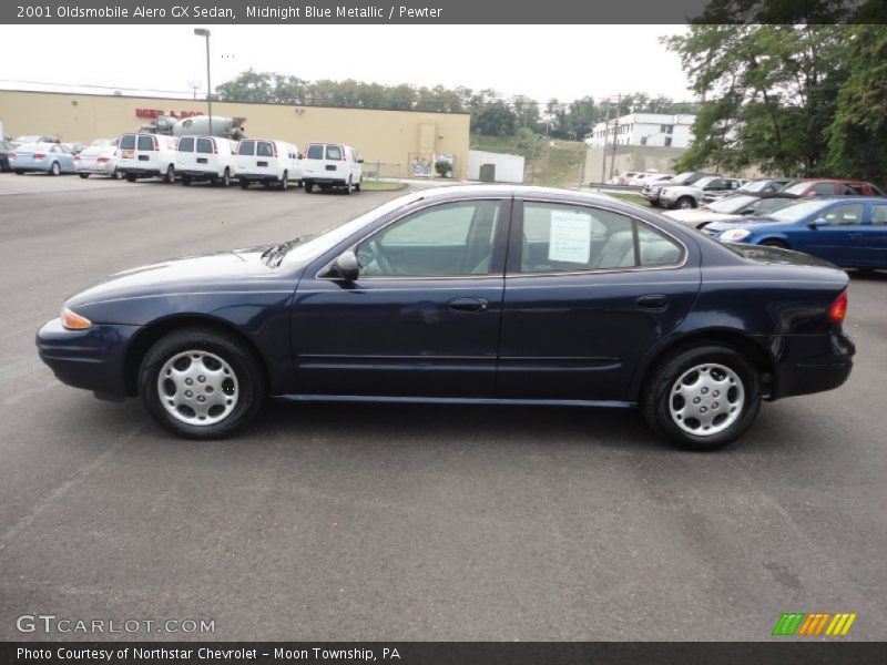 Midnight Blue Metallic / Pewter 2001 Oldsmobile Alero GX Sedan