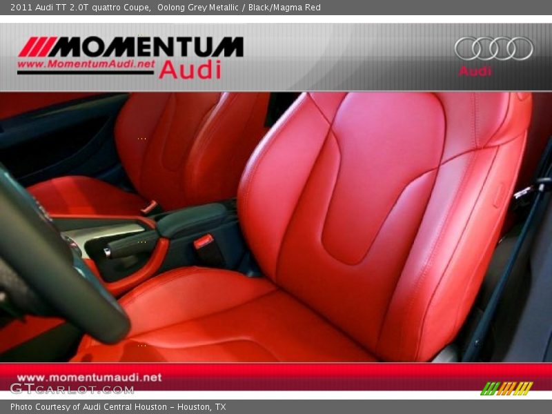 Oolong Grey Metallic / Black/Magma Red 2011 Audi TT 2.0T quattro Coupe