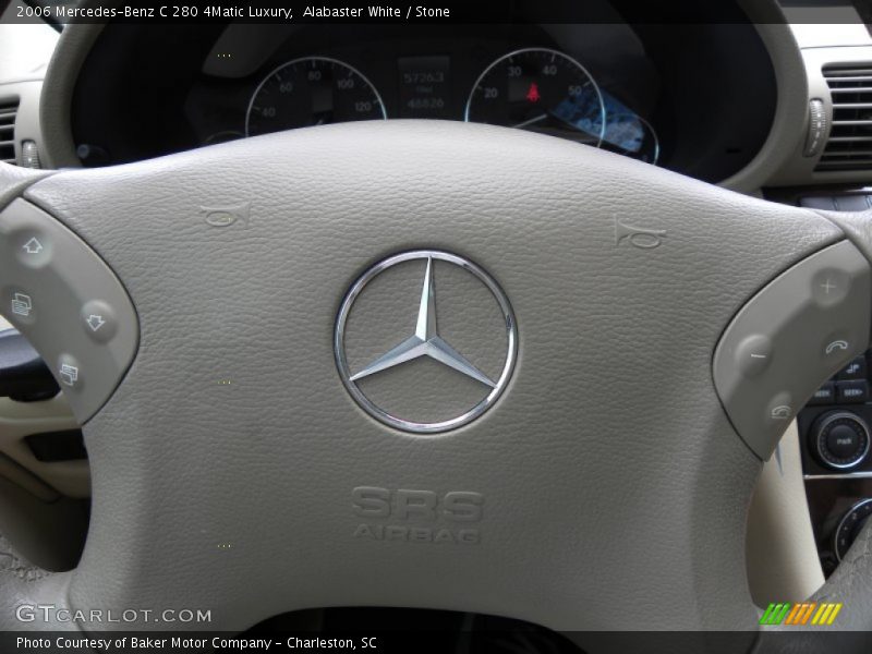 Alabaster White / Stone 2006 Mercedes-Benz C 280 4Matic Luxury