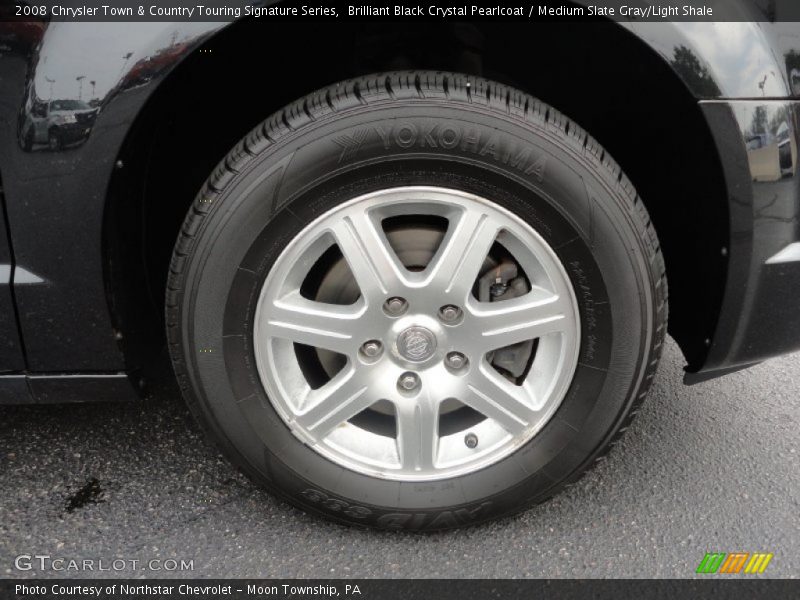 Brilliant Black Crystal Pearlcoat / Medium Slate Gray/Light Shale 2008 Chrysler Town & Country Touring Signature Series