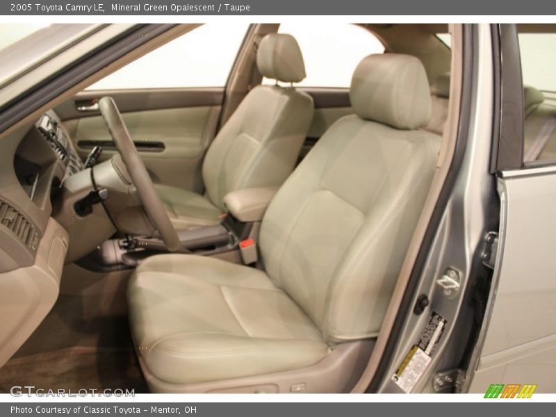 Mineral Green Opalescent / Taupe 2005 Toyota Camry LE