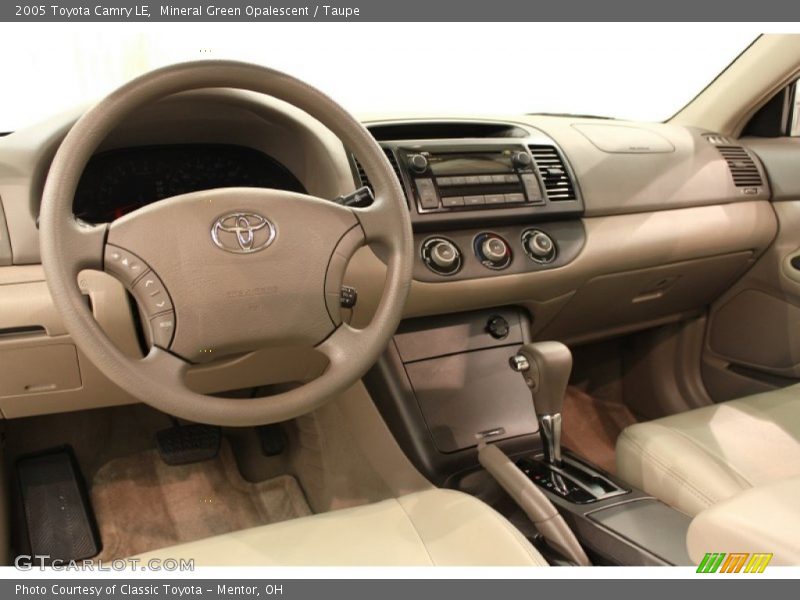 Mineral Green Opalescent / Taupe 2005 Toyota Camry LE
