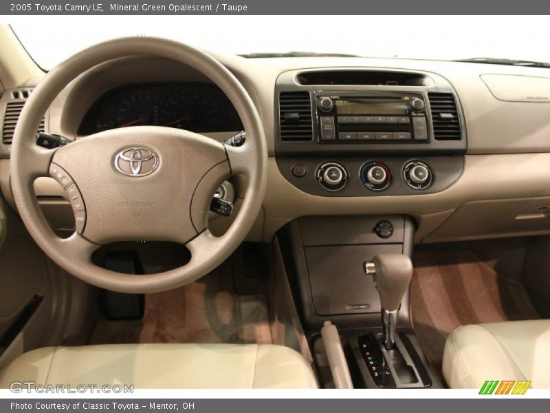 Mineral Green Opalescent / Taupe 2005 Toyota Camry LE