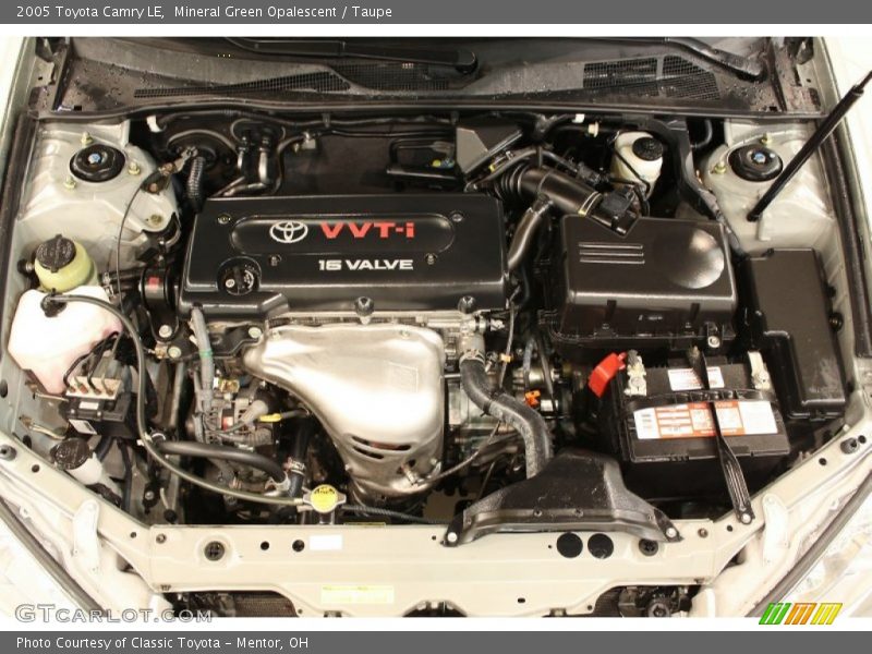 Mineral Green Opalescent / Taupe 2005 Toyota Camry LE