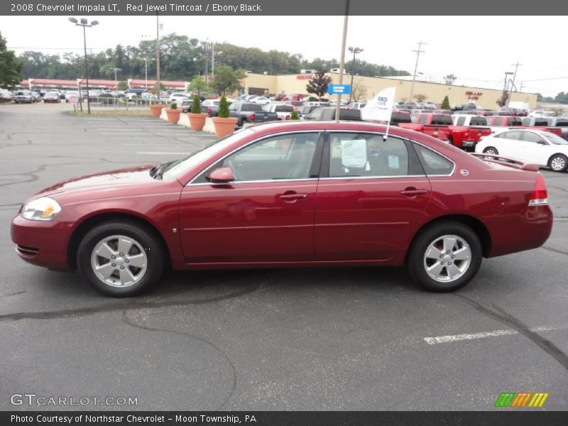 Red Jewel Tintcoat / Ebony Black 2008 Chevrolet Impala LT