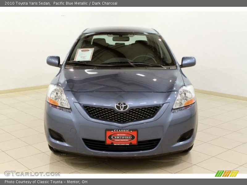 Pacific Blue Metallic / Dark Charcoal 2010 Toyota Yaris Sedan