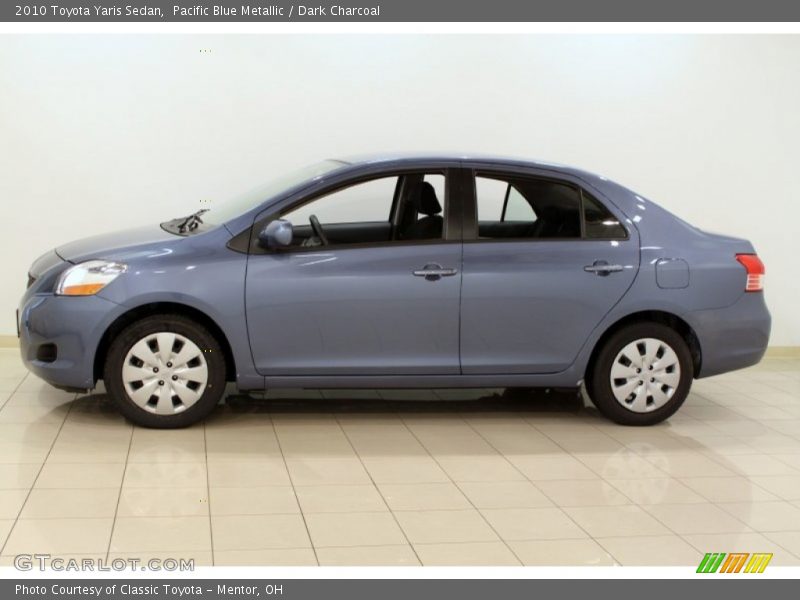 Pacific Blue Metallic / Dark Charcoal 2010 Toyota Yaris Sedan