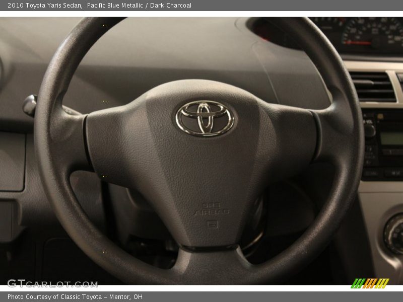 Pacific Blue Metallic / Dark Charcoal 2010 Toyota Yaris Sedan