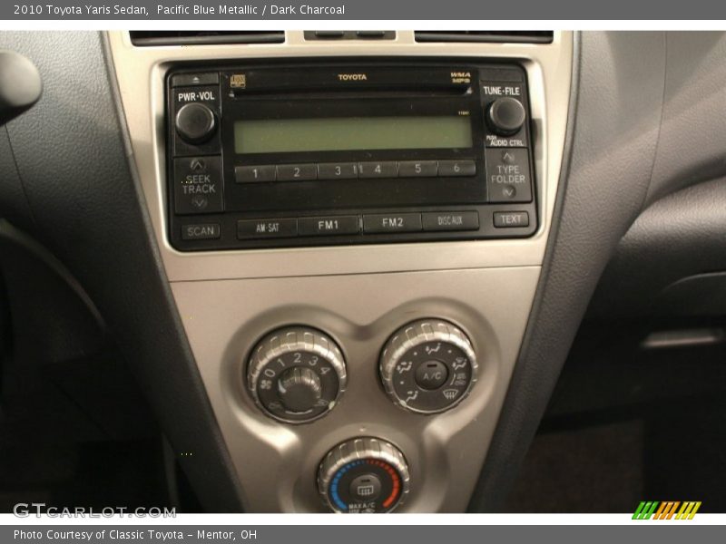 Pacific Blue Metallic / Dark Charcoal 2010 Toyota Yaris Sedan