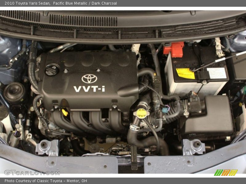 Pacific Blue Metallic / Dark Charcoal 2010 Toyota Yaris Sedan