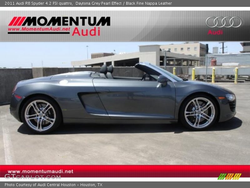 Daytona Grey Pearl Effect / Black Fine Nappa Leather 2011 Audi R8 Spyder 4.2 FSI quattro