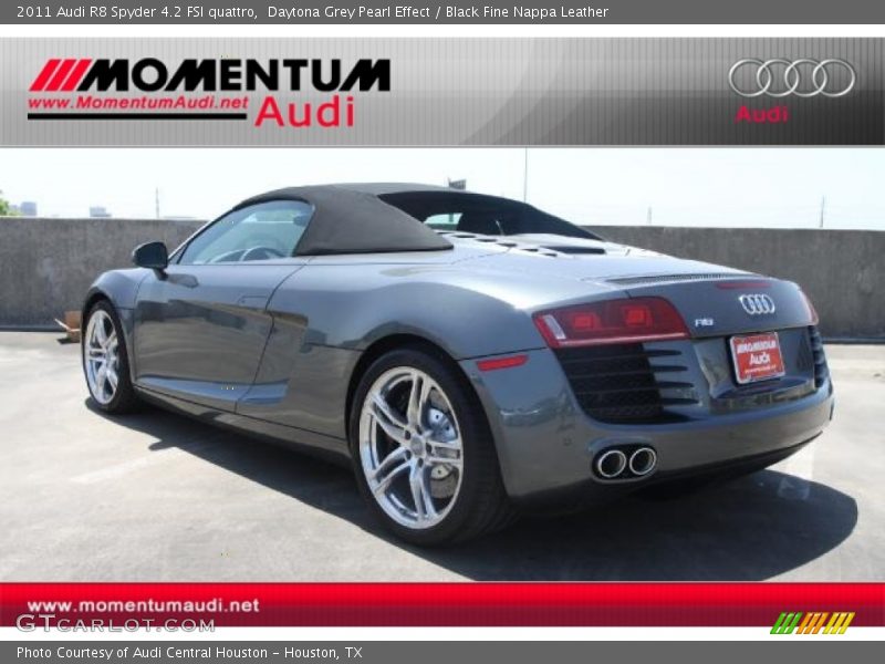 Daytona Grey Pearl Effect / Black Fine Nappa Leather 2011 Audi R8 Spyder 4.2 FSI quattro