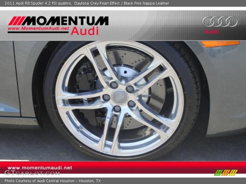 Daytona Grey Pearl Effect / Black Fine Nappa Leather 2011 Audi R8 Spyder 4.2 FSI quattro