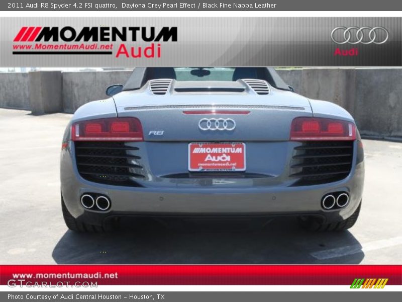 Daytona Grey Pearl Effect / Black Fine Nappa Leather 2011 Audi R8 Spyder 4.2 FSI quattro