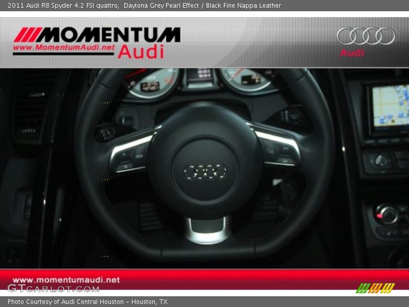 Daytona Grey Pearl Effect / Black Fine Nappa Leather 2011 Audi R8 Spyder 4.2 FSI quattro