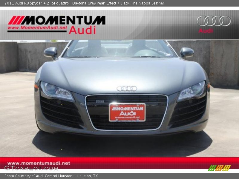 Daytona Grey Pearl Effect / Black Fine Nappa Leather 2011 Audi R8 Spyder 4.2 FSI quattro