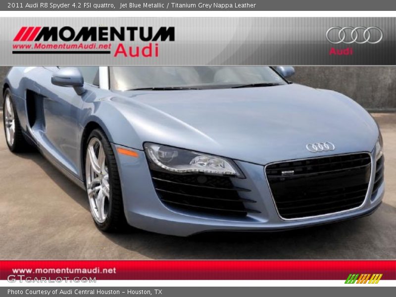 Jet Blue Metallic / Titanium Grey Nappa Leather 2011 Audi R8 Spyder 4.2 FSI quattro