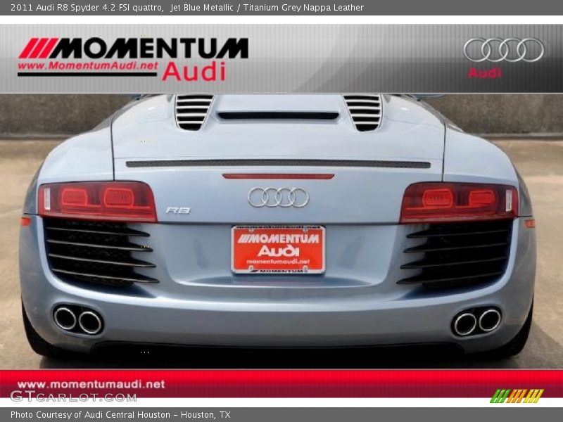 Jet Blue Metallic / Titanium Grey Nappa Leather 2011 Audi R8 Spyder 4.2 FSI quattro